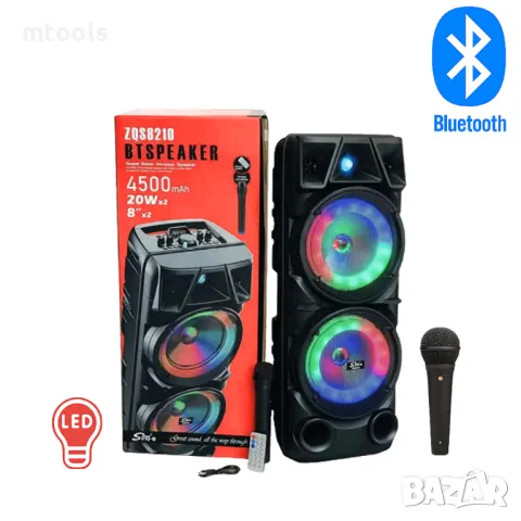 Преносима караоке колона ZQS8210, снимка 1 - Bluetooth тонколони - 49517029