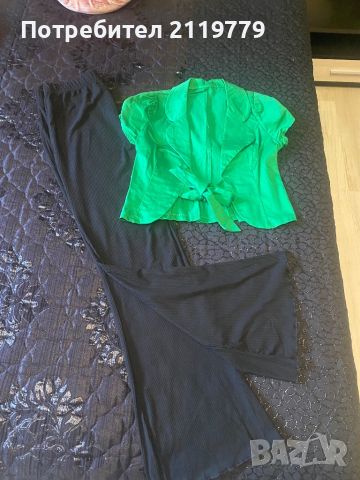 Дамски сет от панталон и късо сако, снимка 2 - Комплекти - 46426355