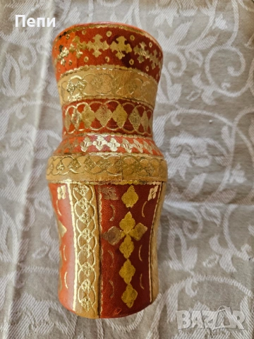 Керамична ваза, облечена в кожа, снимка 5 - Антикварни и старинни предмети - 53440682