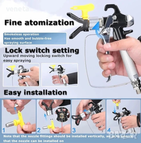 Електрическа помпа, пистолет за боядисване 750w, снимка 5 - Компресори - 53250141