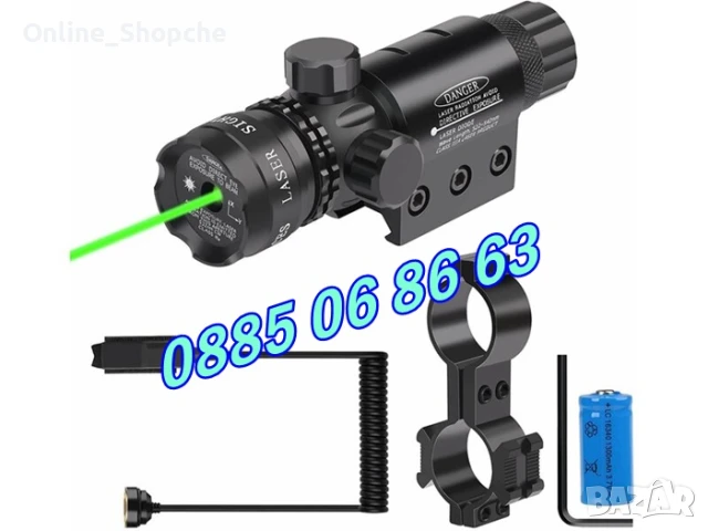 Лазарен прицел за пушка - Green, лазарен прицел със зелен лъч, снимка 2 - Оборудване и аксесоари за оръжия - 50513982