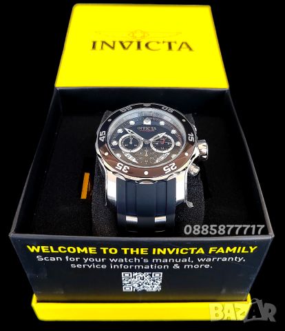 часовник INVICTA Pro Diver SCUBA Silver 48 mm, НОВ , снимка 5 - Мъжки - 46743536