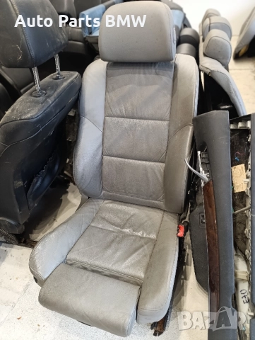 Кожен салон BMW E60 Facelift БМВ Е60 Фейслифт сиво кожено рекаро BMW E60, снимка 8 - Части - 48421151