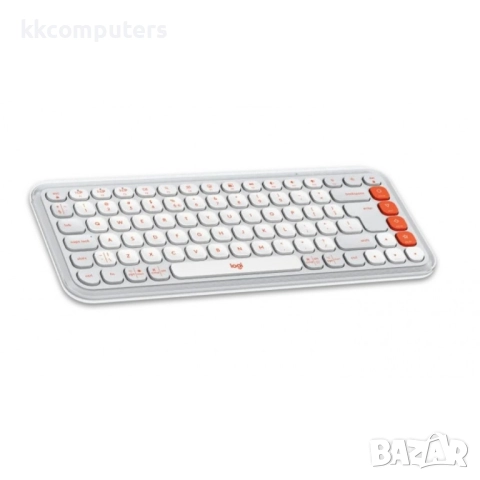 Logitech Pop Icon Keys Безжична Клавиатура, Бяла, снимка 3 - Клавиатури и мишки - 52558307