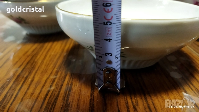 Стар български порцелан купа с купички , снимка 4 - Антикварни и старинни предмети - 52935821