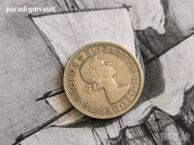 Монета - Великобритания - 2 шилинга | 1955г., снимка 2 - Нумизматика и бонистика - 54240430