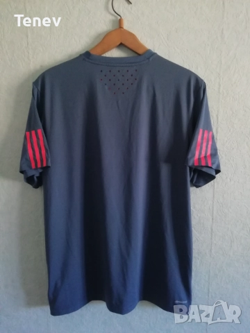 Adidas Barricade Tennis оригинална мъжка тенис тениска фланелка Tee - Tech Ink Blue, снимка 2 - Тениски - 52928525