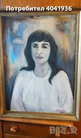 Портрет - масло. Портрет на поетесата Надя Кехлибарева.