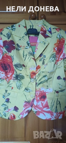 Разкошно Сако на DAPHNE с красив цветен принт! НОВО с Етикет!EUR 42 , снимка 5 - Сака - 53373384