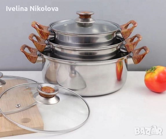 Кухненски комплект за готвене с охлаждащи дръжки, 12 части, снимка 8 - Съдове за готвене - 52477246