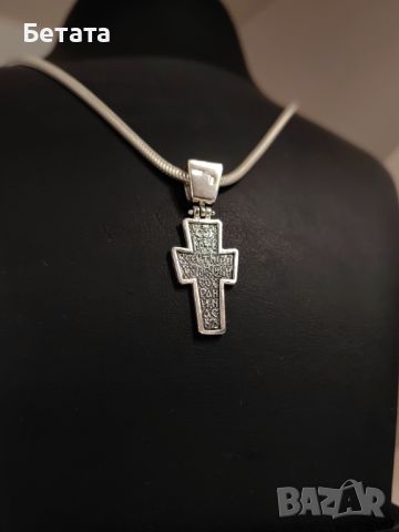 Сребърен кръст, кръст с разпятие, православен кръст, сребърен двулицев кръст, сребро 925, снимка 7 - Колиета, медальони, синджири - 45777147