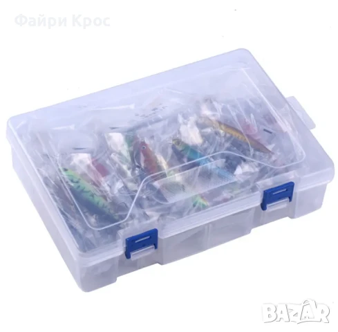 Риболовен Комплект 56 воблери, блесни, кутия за риболов с тъкъми, примамки, снимка 5 - Такъми - 50641946