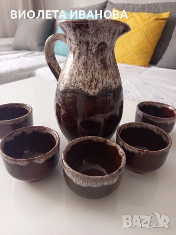 българска керамика сервиз., снимка 2 - Антикварни и старинни предмети - 53142127