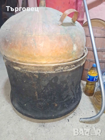 Стар меден дебелостенен казан за варене на ракия 120 литра  -пълен комплект, снимка 6 - Други стоки за дома - 47172504