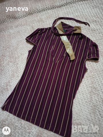 Дамска интересна блуза с къс ръкав , снимка 2 - Тениски - 45254637