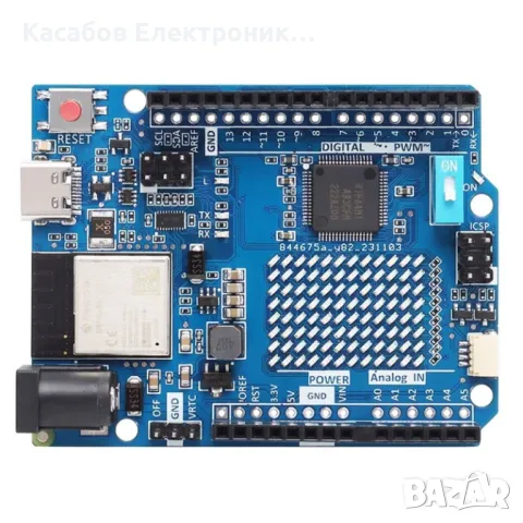 Микроконтролер Uno R4 WiFi съвместим с Arduino, Cortex-M4 48MHz с USB-C порт, снимка 1 - Друга електроника - 48948619