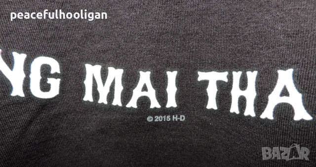 Harley Davidson RICHCO CHIANG MAI THAILAND Mens Black Motorcycle Biker T-Shirt Rare Size L, снимка 8 - Тениски - 53393410