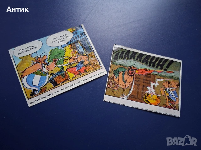 Две Стари Картинки от Дъвки Астерикс, снимка 2 - Колекции - 53063776
