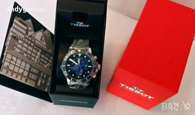  ЧИСТО НОВ TISSOT SEASTAR 1000 CHRONOGRAPH T120.417.11.041.02 часовник кутия 100% оригинал справка S, снимка 7 - Мъжки - 53735579