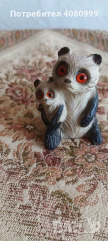 Красива статуйка на животинче с малкото си., снимка 2 - Колекции - 51714628