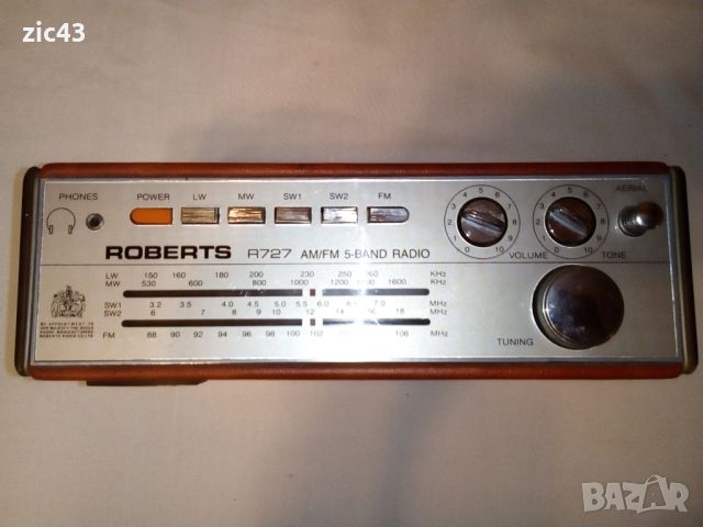 Радиоприемник Roberts R727, снимка 3 - Радиокасетофони, транзистори - 45735406