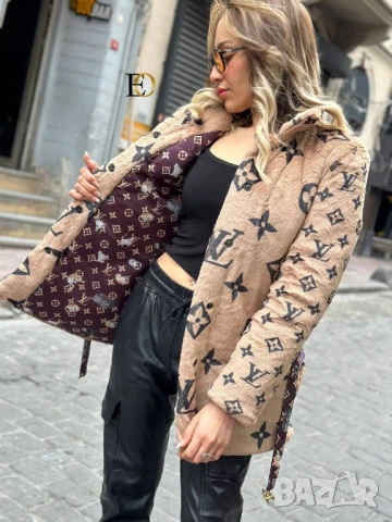 пухено палто louis vuitton , снимка 6 - Палта, манта - 51392454