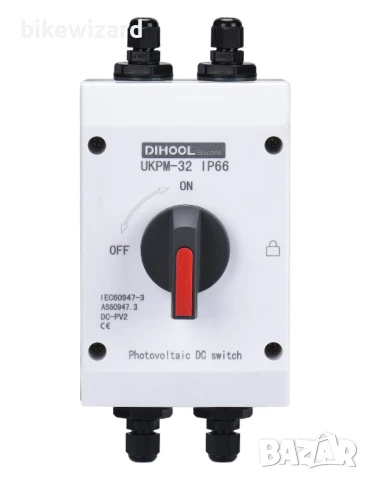 DIHOOL DC изолаторен прекъсвач IP65 Водоустойчив 32a 1200V за слънчева система соларен модул НОВО