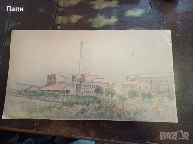 Цветен молив от Коста Петров 1894-1973, снимка 2 - Антикварни и старинни предмети - 49861350