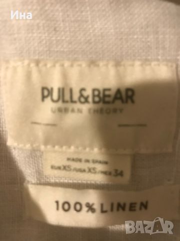 Дамска риза Pull&bear 100%лен, снимка 6 - Ризи - 45560912