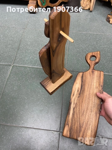 Орехов сет - 2 дъски+поставка, снимка 3 - Прибори за хранене, готвене и сервиране - 53192412