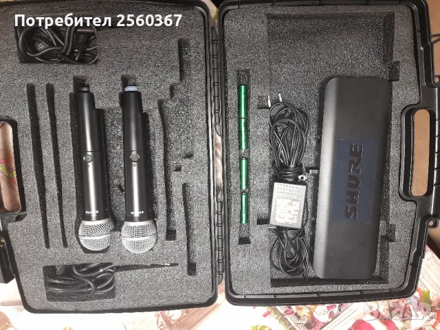 Продавам двойка безжични микрофони SHURE  BLX88,, майка,, с 2микрофона РG58., снимка 5 - Микрофони - 47695614