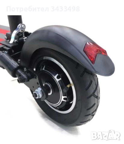 Супер бързият електрически  сгъваем скутер в черно с червено, снимка 9 - Други спортове - 52010346