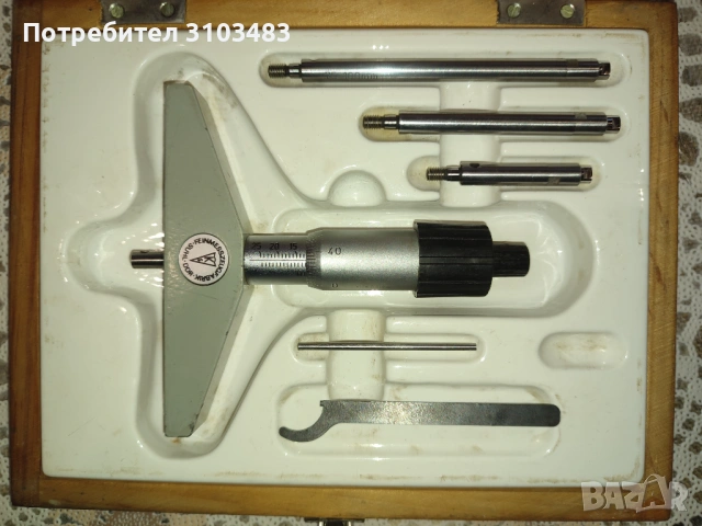 Дълбокомери ГДР 0-100 mm., снимка 2 - Стругове - 47756765