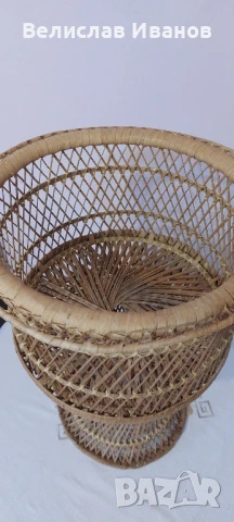 Плетена кошница ратанова за декорация. Перфектно състояние., снимка 5 - Декорация за дома - 50749859