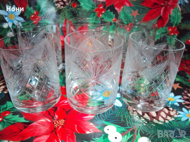 6 броя Кристални чаши за уиски, снимка 3 - Чаши - 53249620