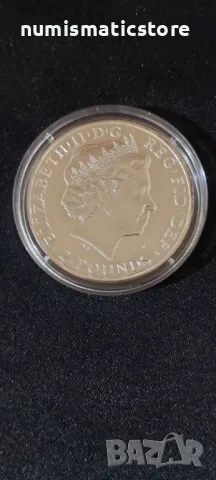 Великобритания 2015 – 2 паунда - Годината на овцата лунар – 1 OZ Сребърна монета, снимка 4 - Нумизматика и бонистика - 49732085