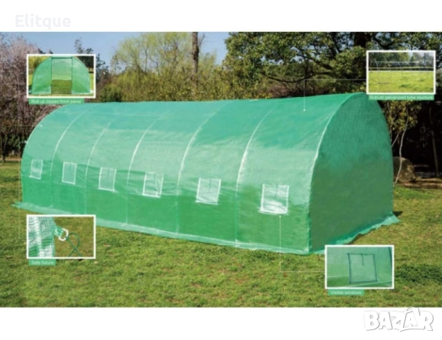 Сглобяема оранжерия - парник с 2 врати и UV защита 180-ГРАМА НА КВ.М., снимка 4 - Оранжерии - 52862756