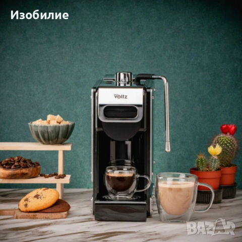 Еспресо машина 8в1 Oliver Voltz OV51171N8M – За капсули и мляно кафе, 1450W, 19 Bar, 5 адаптера 5VS1, снимка 4 - Кафемашини - 53003909