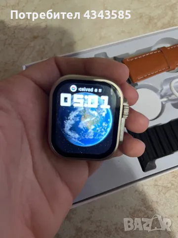 Smart Часовник -Качествена реплика на Apple Watch Ultra (само разопакован не е ползван) , снимка 4 - Смарт гривни - 48499817