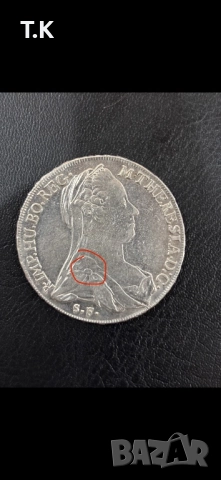 Сребърен Талер Мария Тереза 1780, снимка 3 - Нумизматика и бонистика - 51537041