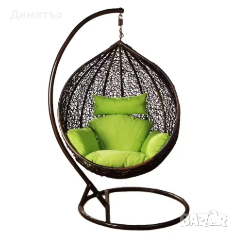Висящ Ратанов стол - Градинска Водоустойчива Люлка Comfort до 200кг, снимка 3 - Други - 54264805