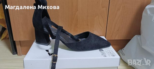 Черни обувки на ток, снимка 4 - Дамски обувки на ток - 45609034