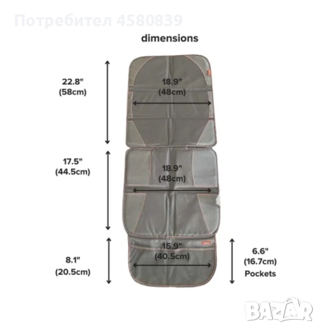 Протектор за автомобилна седалка Diono Ultra Mat™, снимка 6 - Други - 51550853