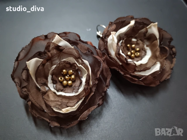 Обеци Цветя, снимка 3 - Обеци - 53929287