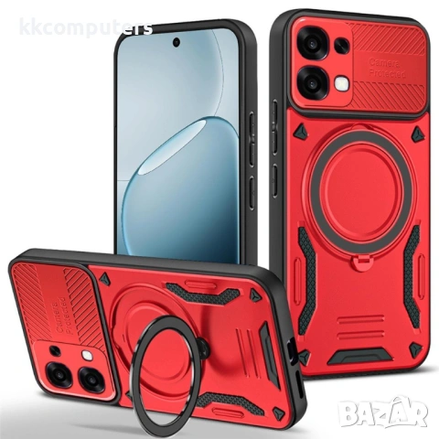 Магнитен Калъф за Oppo A6 Pro 5G / 4G с 360° Стойка - TPU+PC, Военна защита, 6 цвята, снимка 2 - Калъфи, кейсове - 54287961