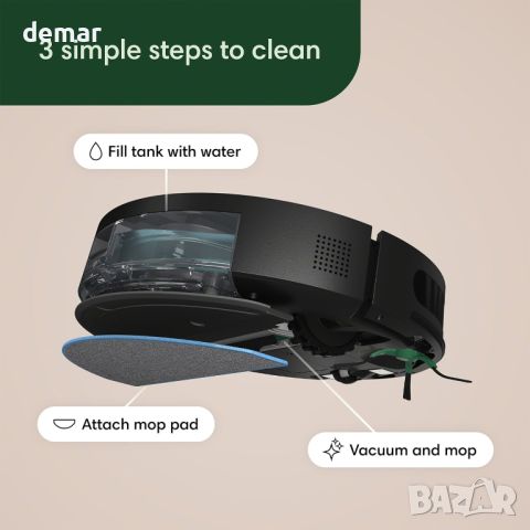 iRobot Roomba Combo® Essential Vacuum and Mop Robot,4-степенна система, снимка 6 - Прахосмукачки - 46549731