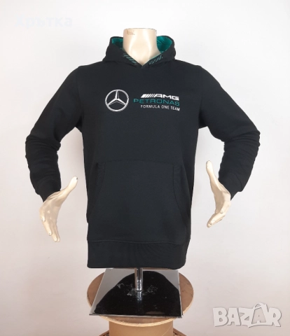 Mercedes AMG F1 Logo Hoodie - Оригинален суитшърт размер L, снимка 6 - Суичъри - 52938998