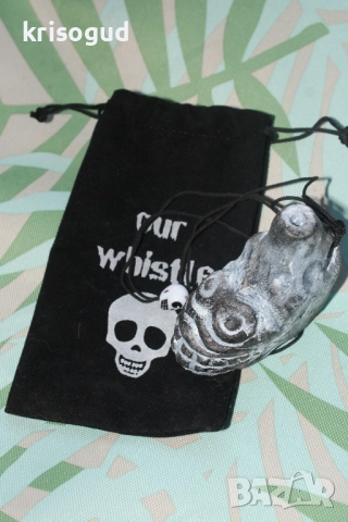 Забавна колекционерска глинена свирка на Ацтеките, мъртвешки звуци