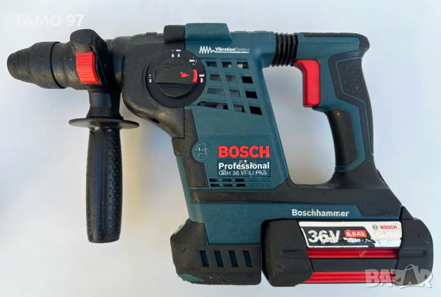 BOSCH GBH 36VF-Li Plus - Мощен акумулаторен перфоратор 2x36V 6.0Ah, снимка 2 - Други инструменти - 45743590