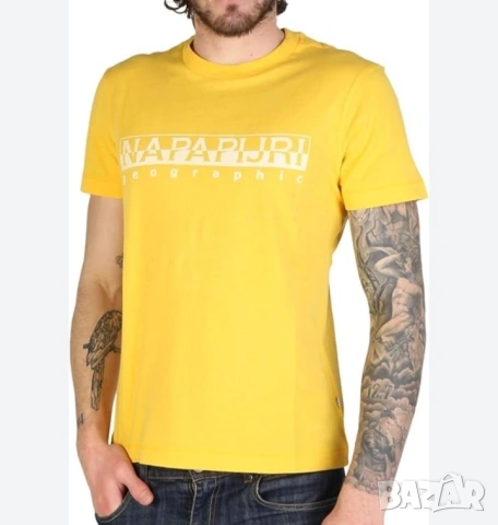 Страхотна мъжка тениска голям размер NAPAPIJRI размер 3XL, снимка 2 - Тениски - 53633484